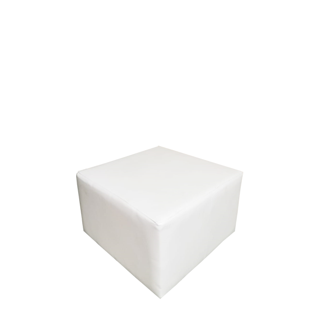 Coffee Table with Glass Top 60x60 - White