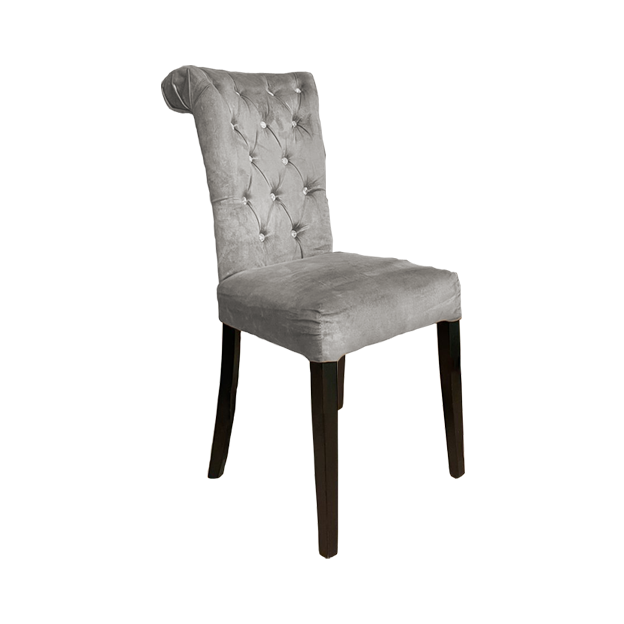 Leviton Tufted Parsons Chair-Silver