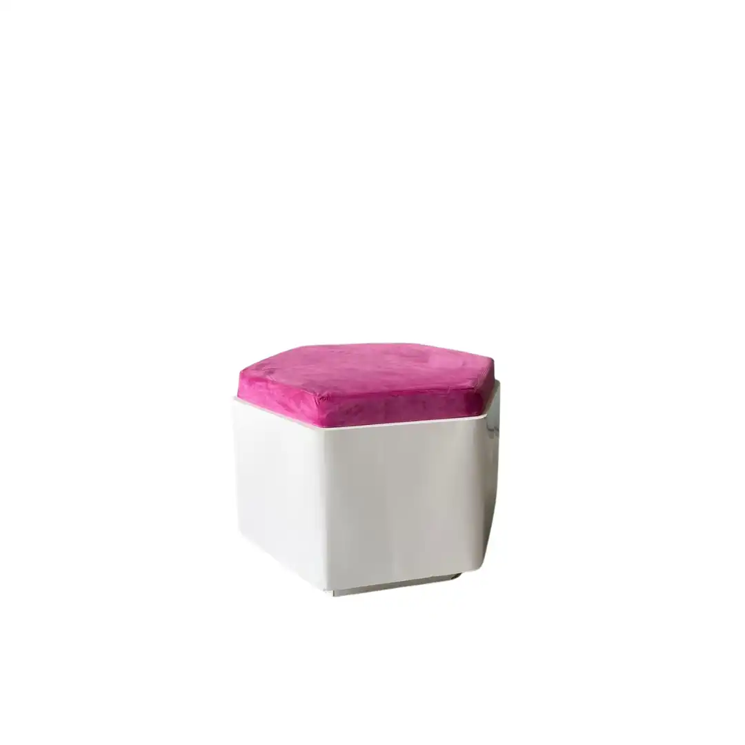 Pink Hexagonal Ottoman